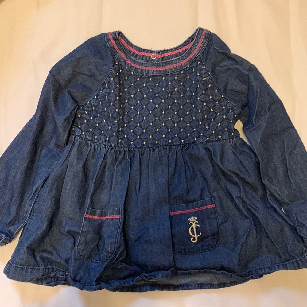 Juicy Couture long sleeve denim style top